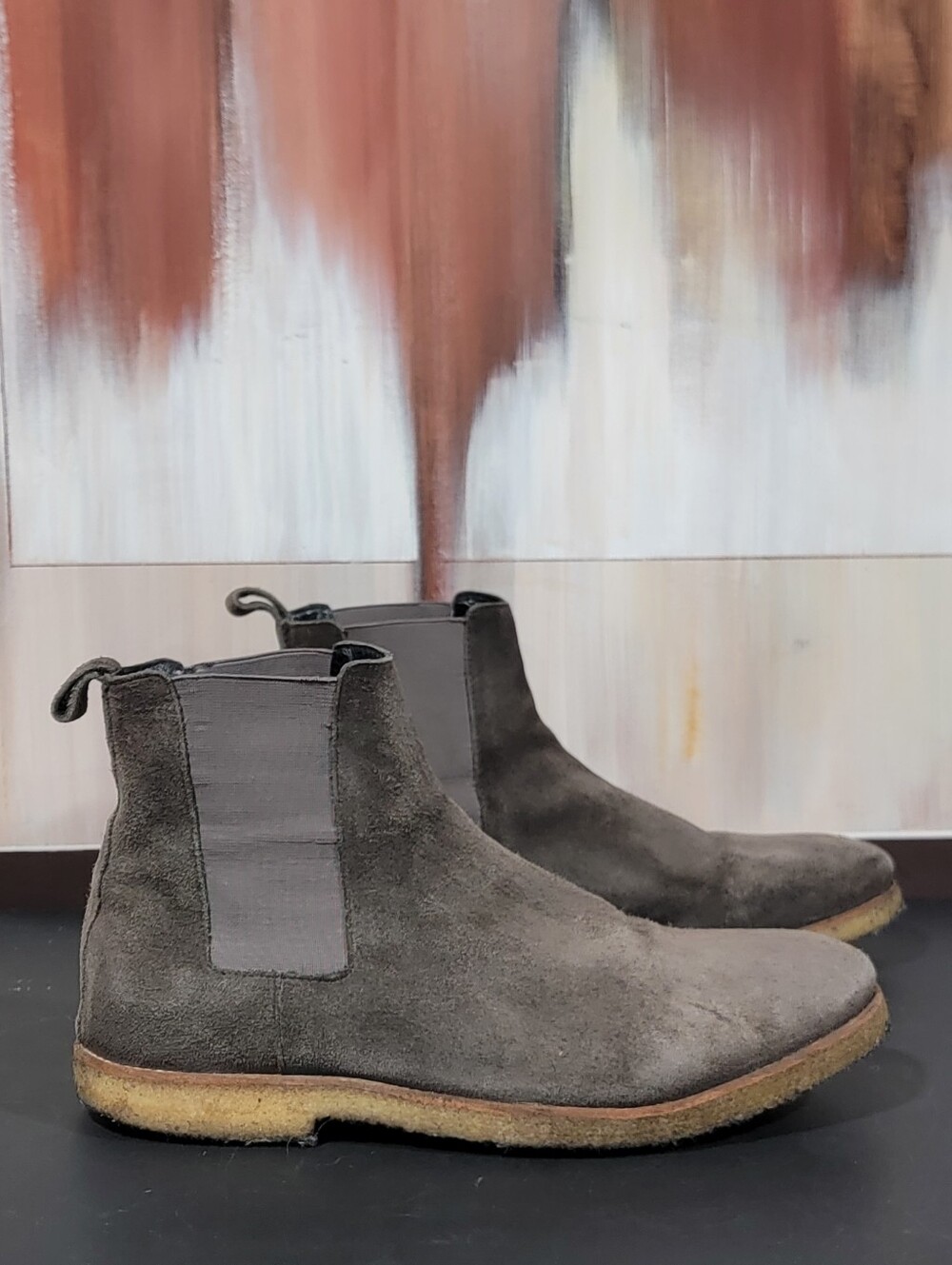Allsaints Men's size EU 42 Suede Ankle Chelsea Boots Slip On